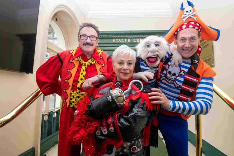 Paul Chuckle (right), Denise Welch (middle) and Steve Hewlett (right).